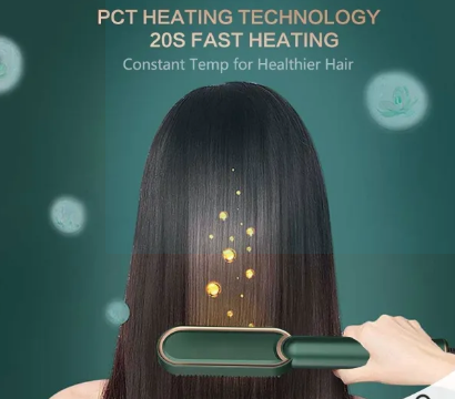 Hair Straightener Brush Electric