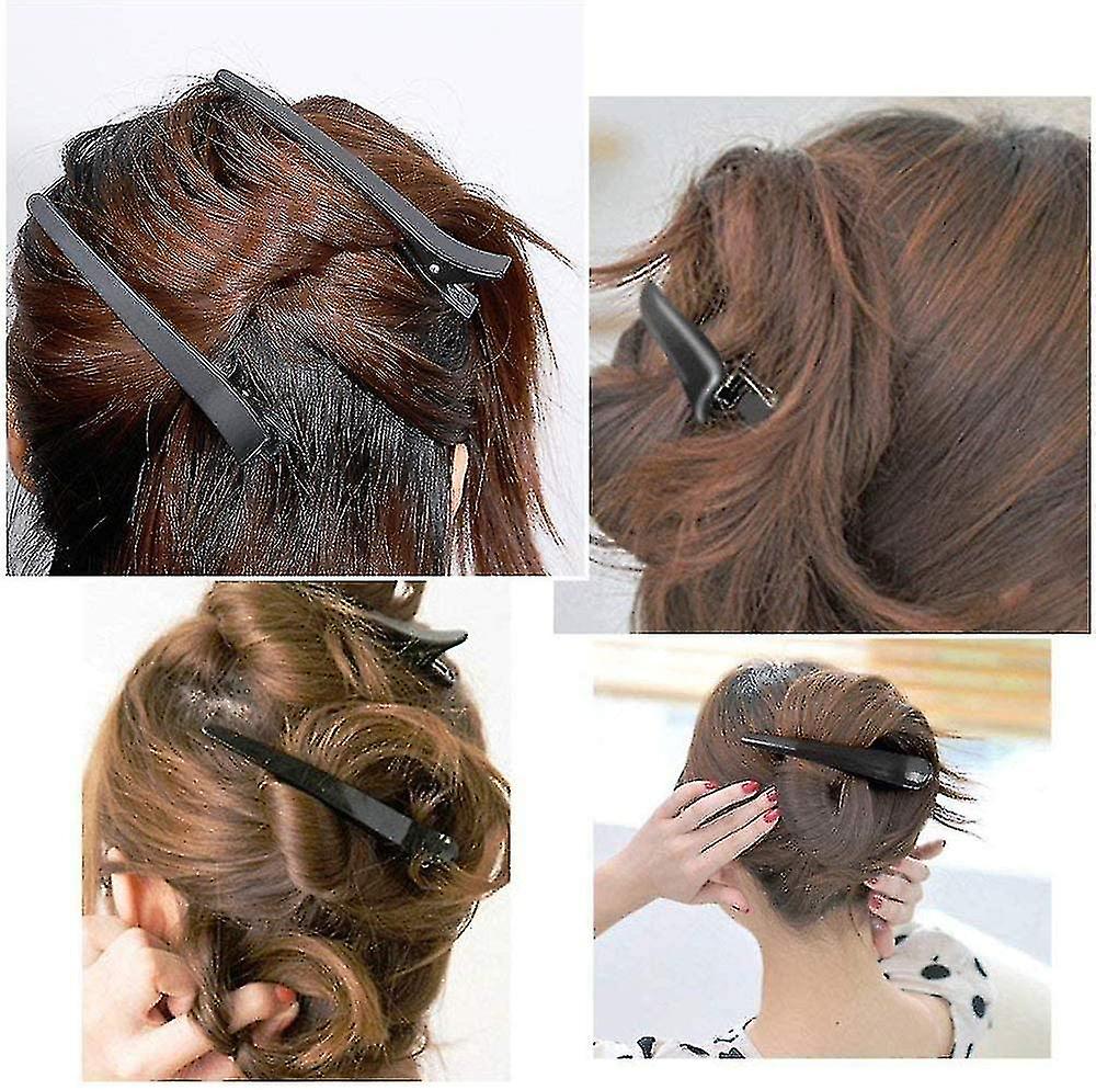 Hair Sectioning Clips Black 12 pc