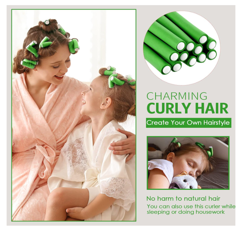 Flexible Hair Curling Rods 10 Pcs