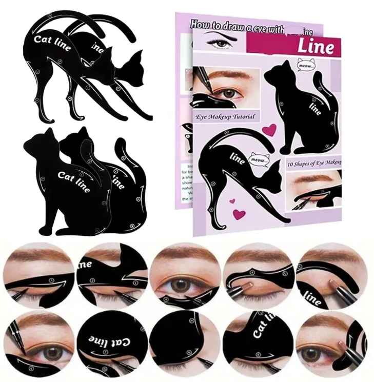 Cat Eyeliner Stencils 2pc