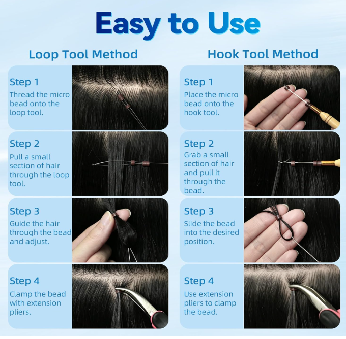 Hair Extension Beads 50 pc