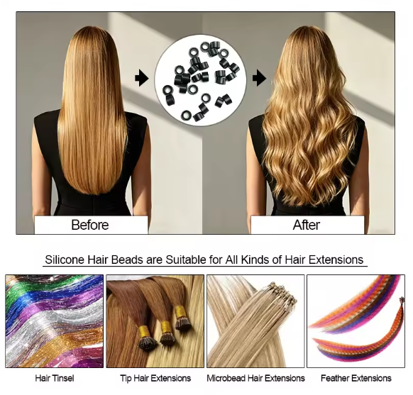 Hair Extension Beads 50 pc