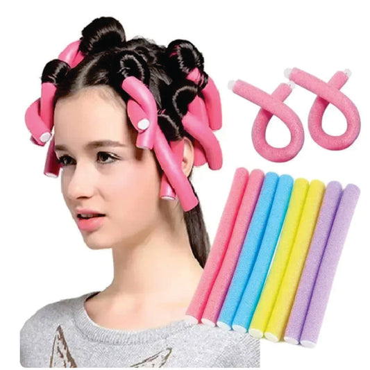 Flexible Hair Curling Rods 10 Pcs