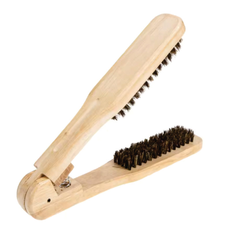 Hair Straightener Brush Wooden
